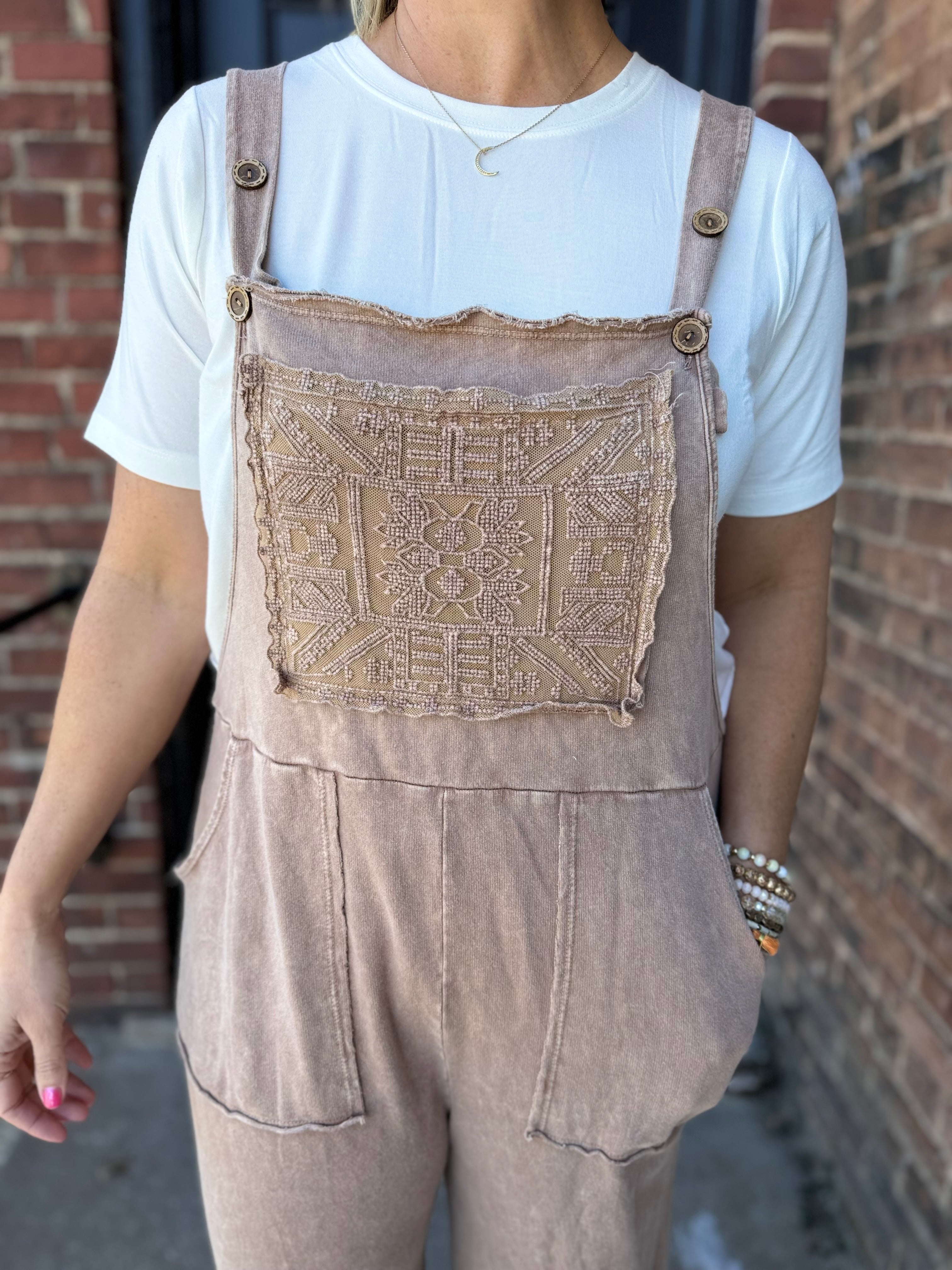 Espresso Mineral Wash Jumpsuit