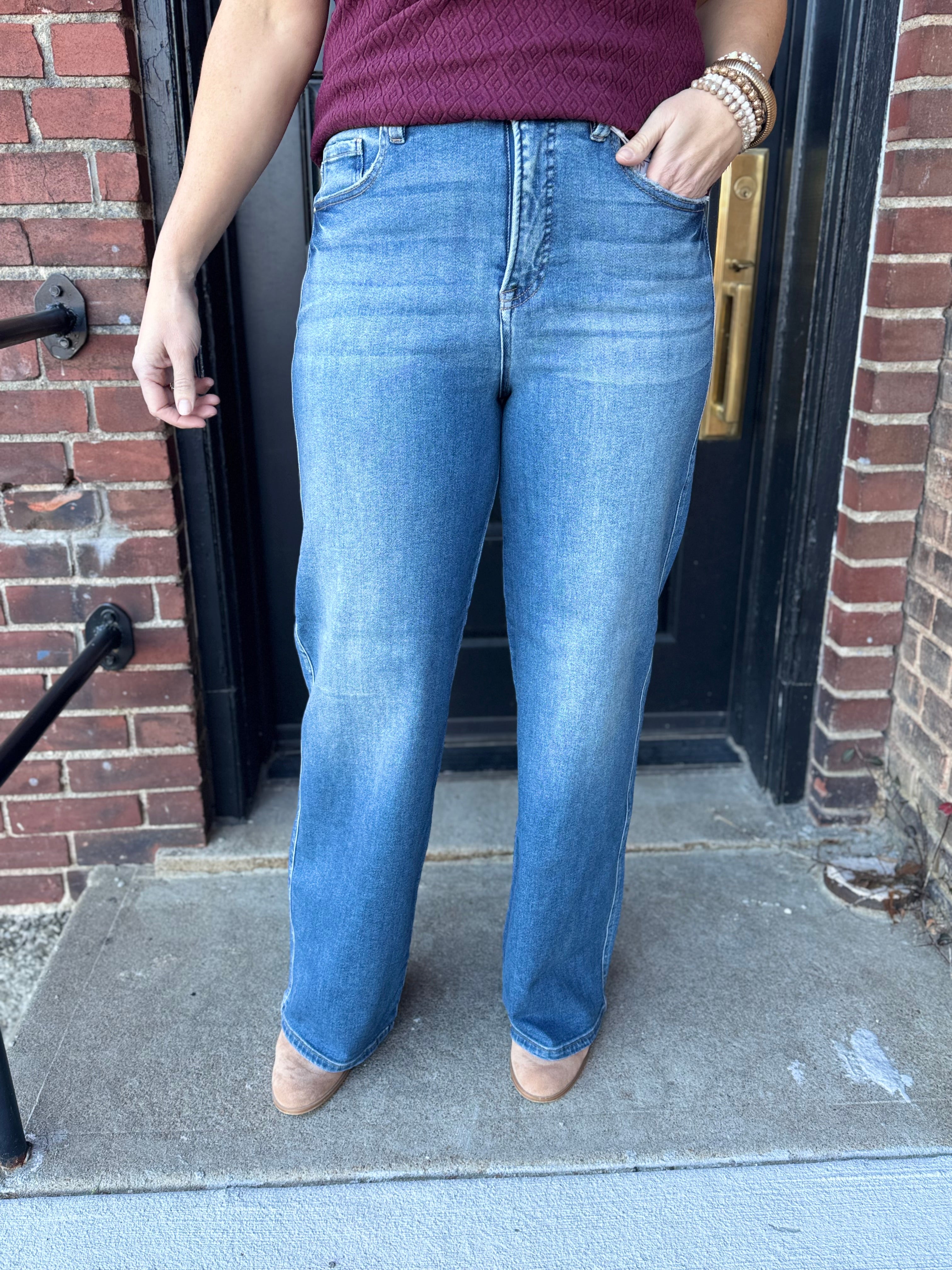 Risen Tummy Control High Rise Jeans