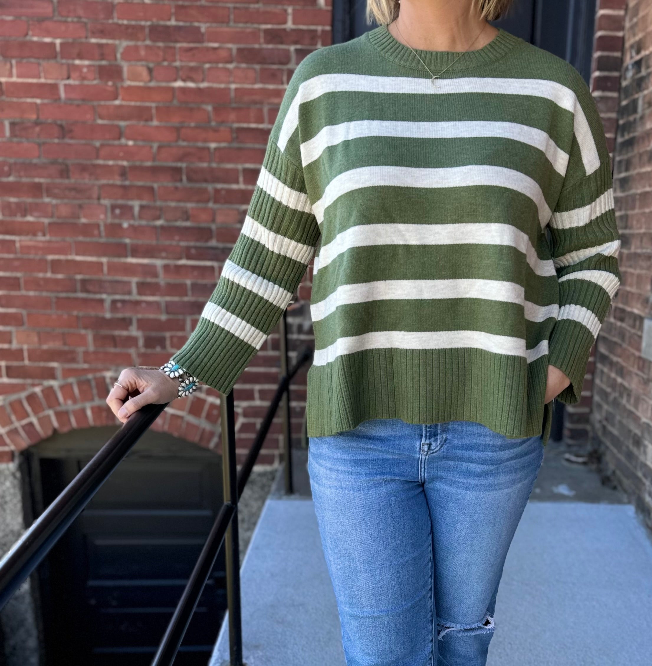 Striped Green Sweater