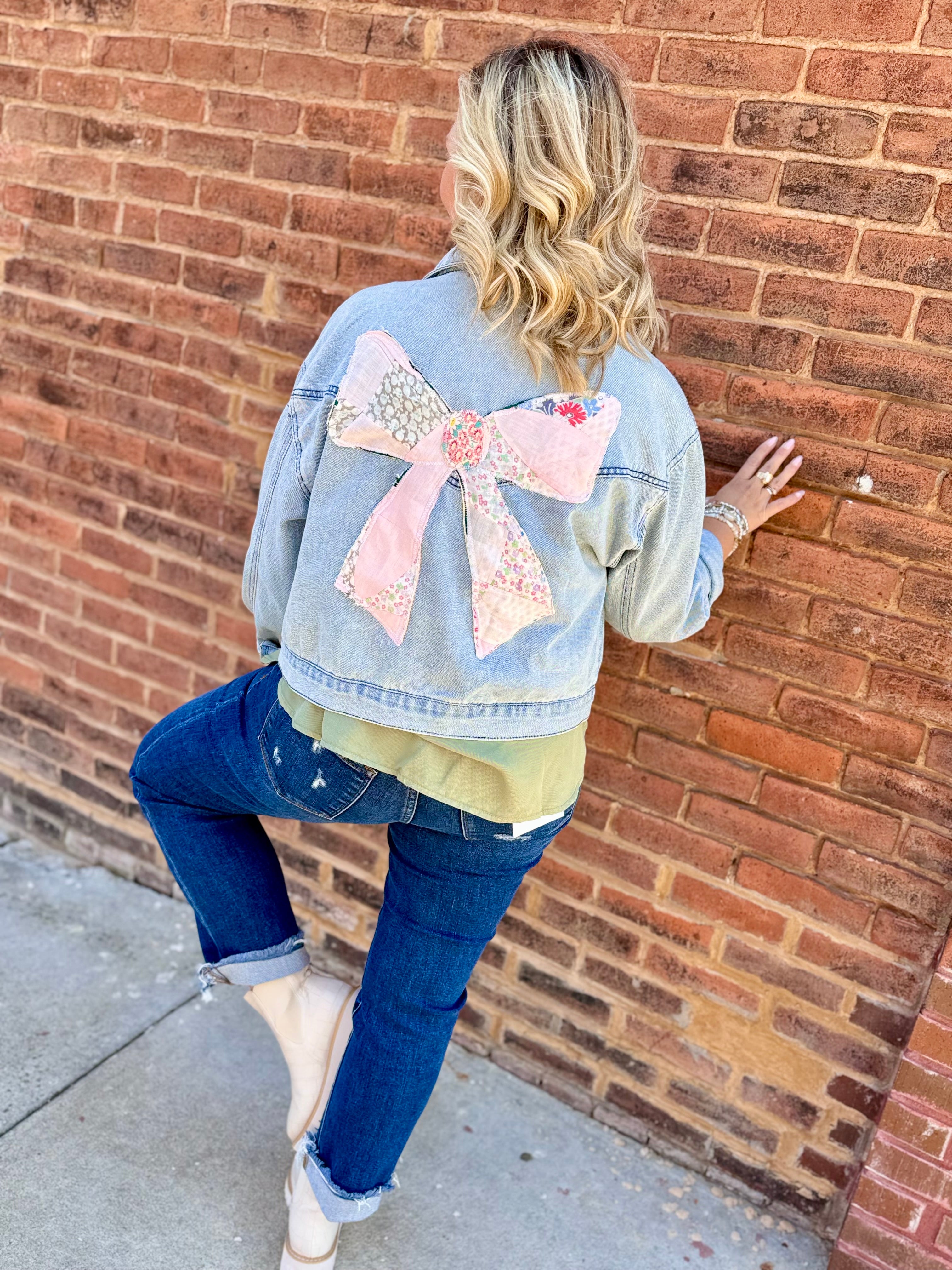 Custom Bow Denim Jacket