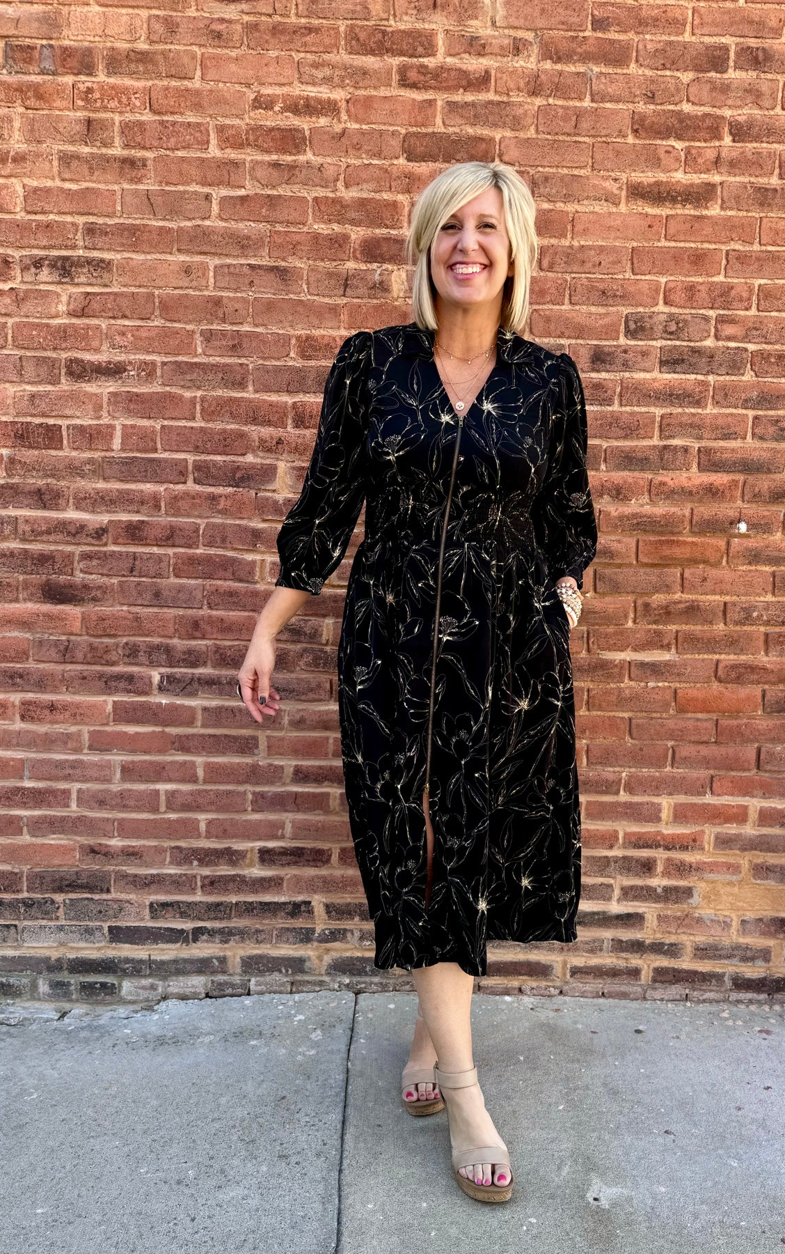Black Zip Dress by Entro Black Zip Dress by Entro