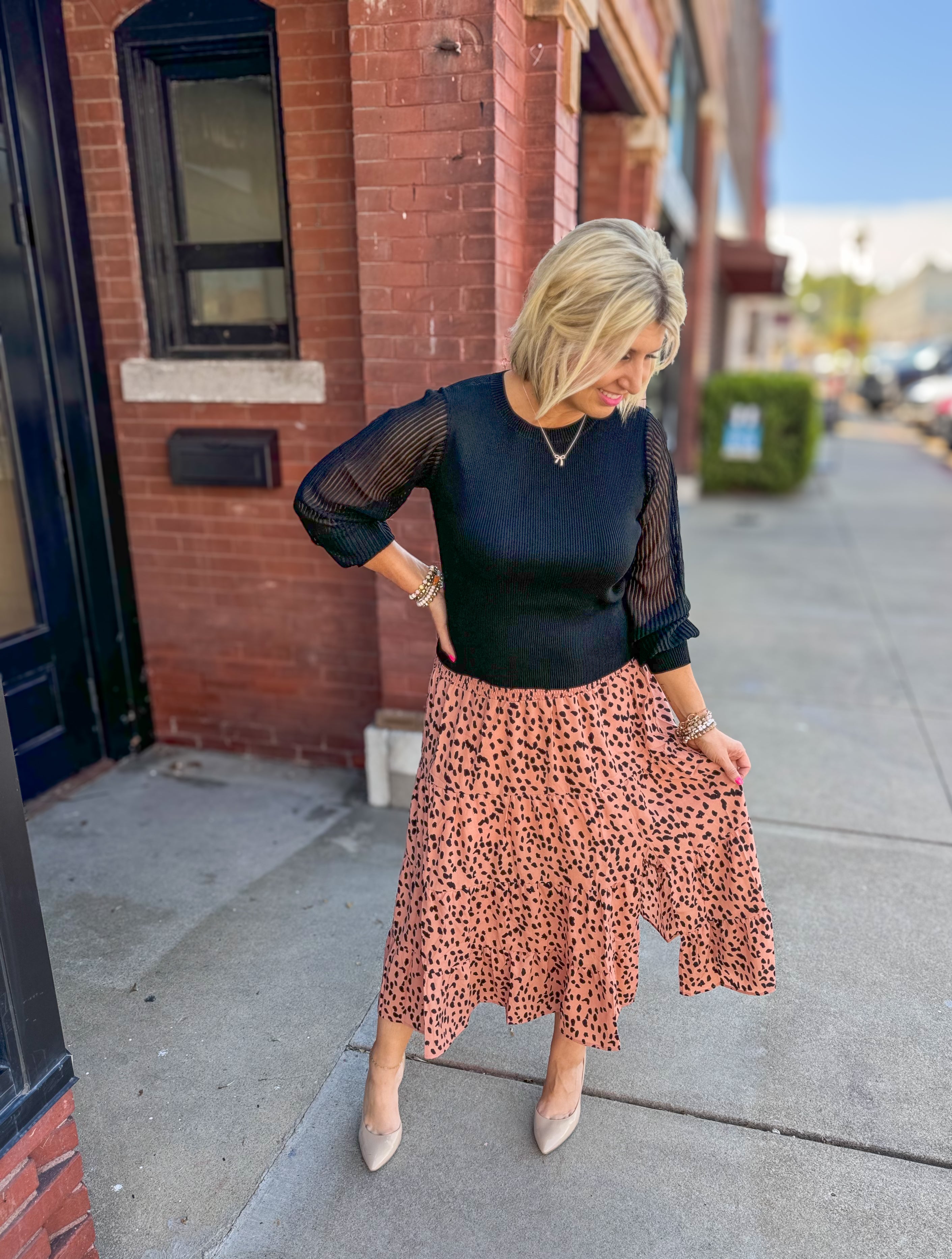 animal print skirt