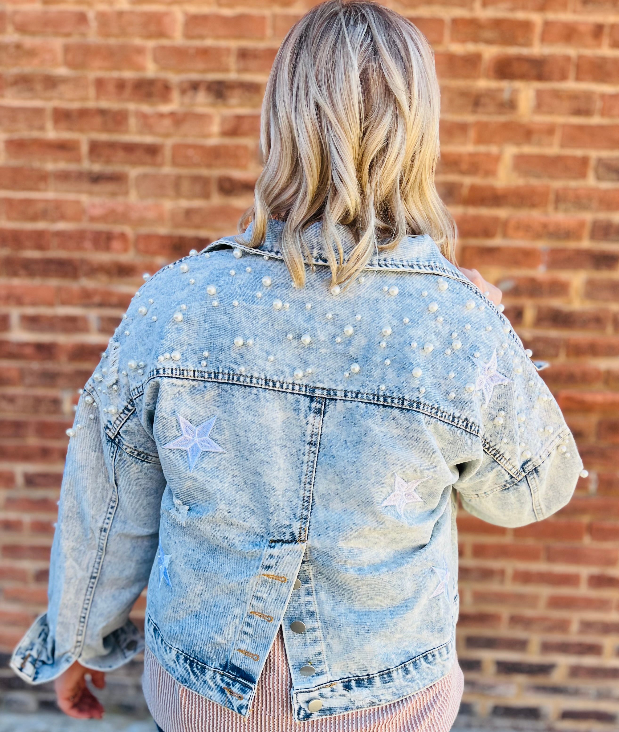 Pearl star denim jacket